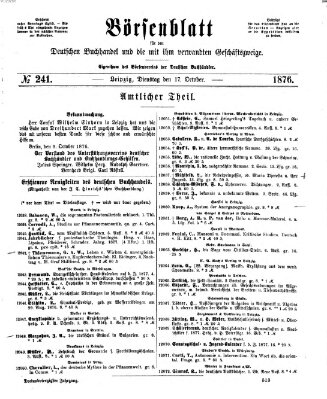 Börsenblatt für den deutschen Buchhandel Dienstag 17. Oktober 1876