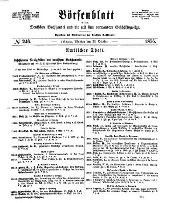 Börsenblatt für den deutschen Buchhandel Montag 23. Oktober 1876