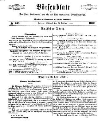 Börsenblatt für den deutschen Buchhandel Mittwoch 25. Oktober 1876