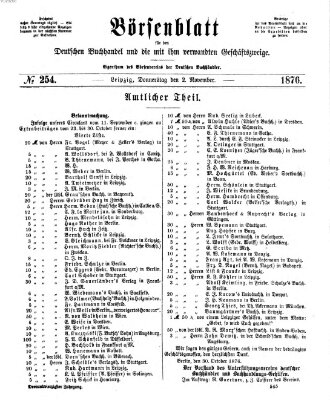 Börsenblatt für den deutschen Buchhandel Donnerstag 2. November 1876