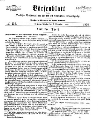 Börsenblatt für den deutschen Buchhandel Montag 6. November 1876