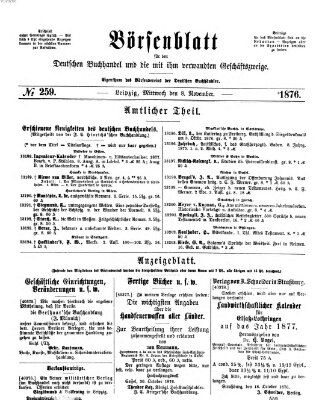 Börsenblatt für den deutschen Buchhandel Mittwoch 8. November 1876