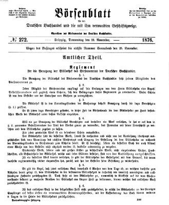 Börsenblatt für den deutschen Buchhandel Donnerstag 23. November 1876