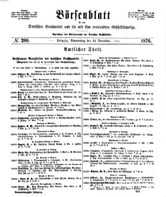 Börsenblatt für den deutschen Buchhandel Donnerstag 14. Dezember 1876