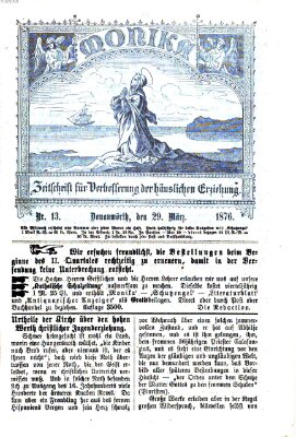 Katholische Schulzeitung (Bayerische Schulzeitung) Mittwoch 29. März 1876