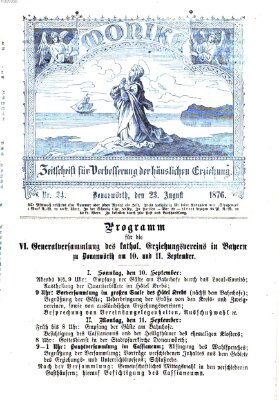 Katholische Schulzeitung (Bayerische Schulzeitung) Mittwoch 23. August 1876