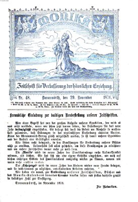 Katholische Schulzeitung (Bayerische Schulzeitung) Mittwoch 29. November 1876