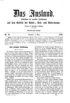 Das Ausland Montag 6. März 1876