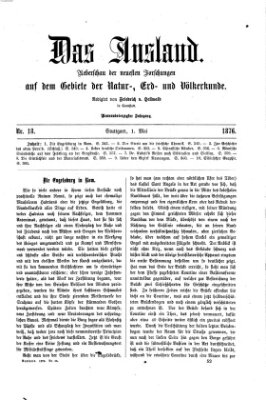 Das Ausland Montag 1. Mai 1876