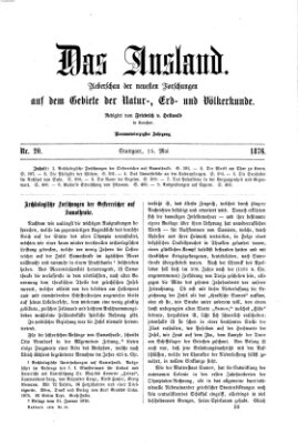 Das Ausland Montag 15. Mai 1876