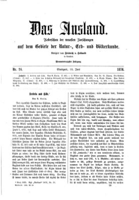 Das Ausland Montag 12. Juni 1876