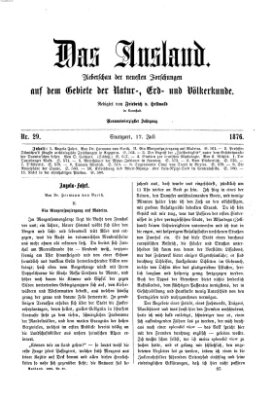 Das Ausland Montag 17. Juli 1876