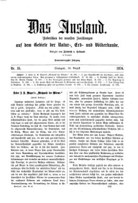 Das Ausland Montag 28. August 1876