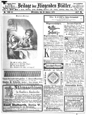 Fliegende Blätter Sonntag 23. Januar 1876