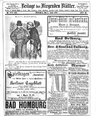 Fliegende Blätter Sonntag 4. Juni 1876