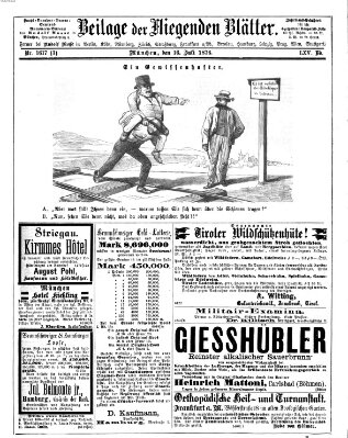 Fliegende Blätter Sonntag 16. Juli 1876