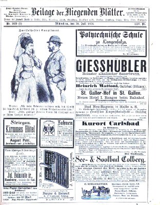 Fliegende Blätter Sonntag 30. Juli 1876