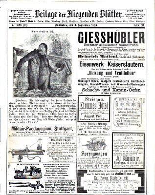 Fliegende Blätter Sonntag 3. September 1876