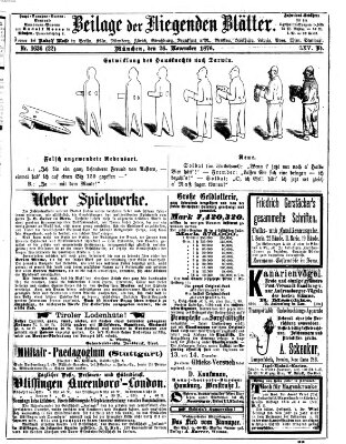 Fliegende Blätter Sonntag 26. November 1876