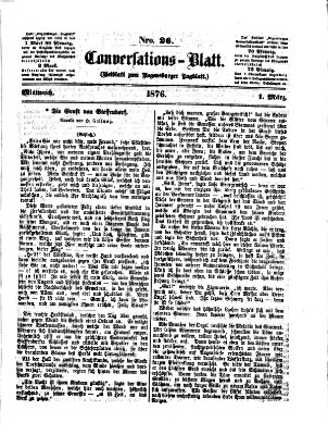 Regensburger Conversations-Blatt (Regensburger Tagblatt) Mittwoch 1. März 1876