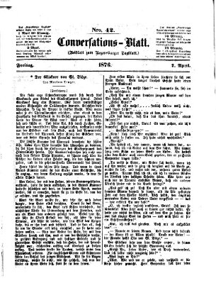 Regensburger Conversations-Blatt (Regensburger Tagblatt) Freitag 7. April 1876