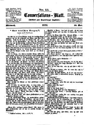 Regensburger Conversations-Blatt (Regensburger Tagblatt) Mittwoch 10. Mai 1876