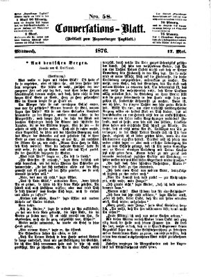 Regensburger Conversations-Blatt (Regensburger Tagblatt) Mittwoch 17. Mai 1876