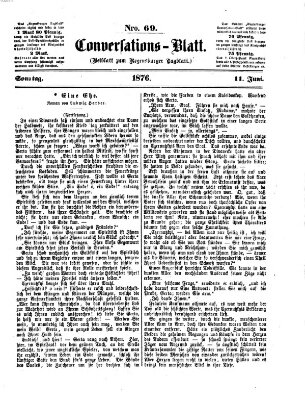 Regensburger Conversations-Blatt (Regensburger Tagblatt) Sonntag 11. Juni 1876