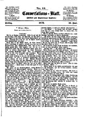 Regensburger Conversations-Blatt (Regensburger Tagblatt) Freitag 30. Juni 1876