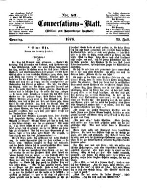 Regensburger Conversations-Blatt (Regensburger Tagblatt) Sonntag 23. Juli 1876