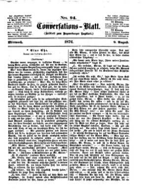 Regensburger Conversations-Blatt (Regensburger Tagblatt) Mittwoch 9. August 1876