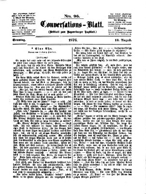 Regensburger Conversations-Blatt (Regensburger Tagblatt) Sonntag 13. August 1876