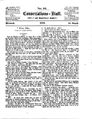 Regensburger Conversations-Blatt (Regensburger Tagblatt) Mittwoch 16. August 1876