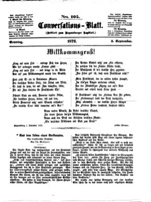 Regensburger Conversations-Blatt (Regensburger Tagblatt) Sonntag 3. September 1876