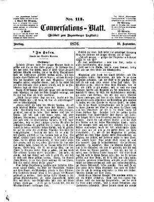 Regensburger Conversations-Blatt (Regensburger Tagblatt) Freitag 22. September 1876