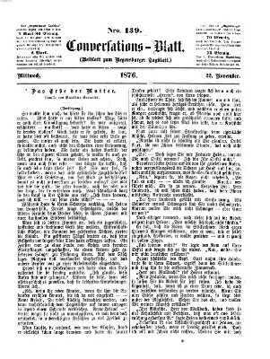 Regensburger Conversations-Blatt (Regensburger Tagblatt) Mittwoch 22. November 1876