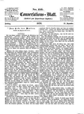 Regensburger Conversations-Blatt (Regensburger Tagblatt) Freitag 22. Dezember 1876