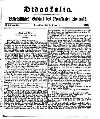 Didaskalia Dienstag 8. Februar 1876