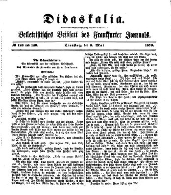 Didaskalia Dienstag 9. Mai 1876