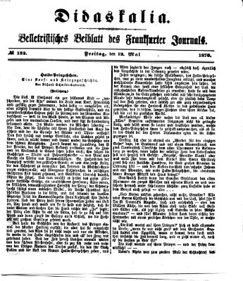 Didaskalia Freitag 12. Mai 1876