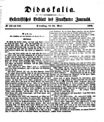 Didaskalia Dienstag 23. Mai 1876