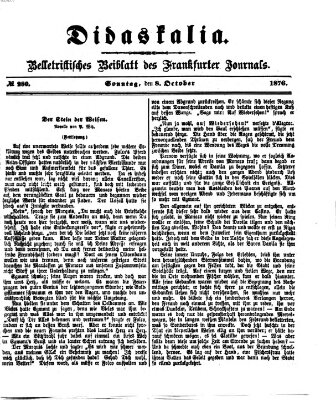 Didaskalia Sonntag 8. Oktober 1876