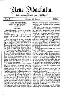 Neue Didaskalia (Pfälzer) Sonntag 23. Januar 1876