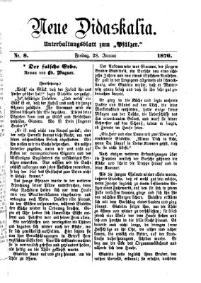 Neue Didaskalia (Pfälzer) Freitag 28. Januar 1876