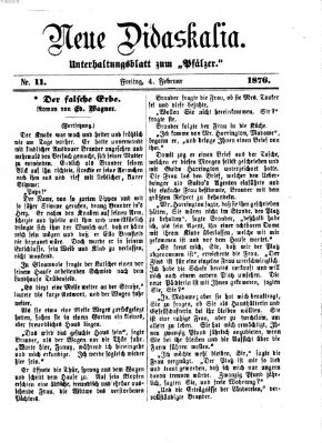 Neue Didaskalia (Pfälzer) Freitag 4. Februar 1876