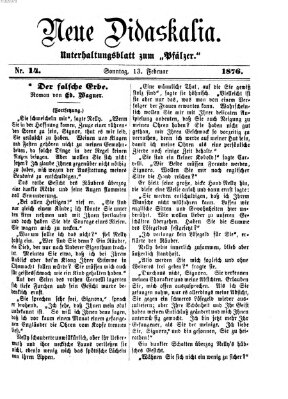 Neue Didaskalia (Pfälzer) Sonntag 13. Februar 1876