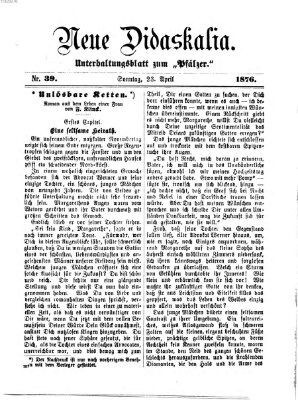 Neue Didaskalia (Pfälzer) Sonntag 23. April 1876