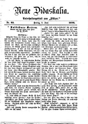 Neue Didaskalia (Pfälzer) Freitag 9. Juni 1876