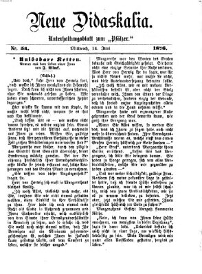 Neue Didaskalia (Pfälzer) Mittwoch 14. Juni 1876