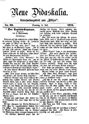 Neue Didaskalia (Pfälzer) Sonntag 9. Juli 1876